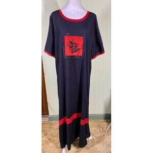 The Collection by Bali Batiks Black Embellished Maxi Dress Size L Bohemian